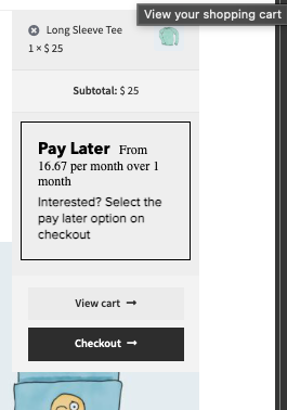 Cart widget Theme 1